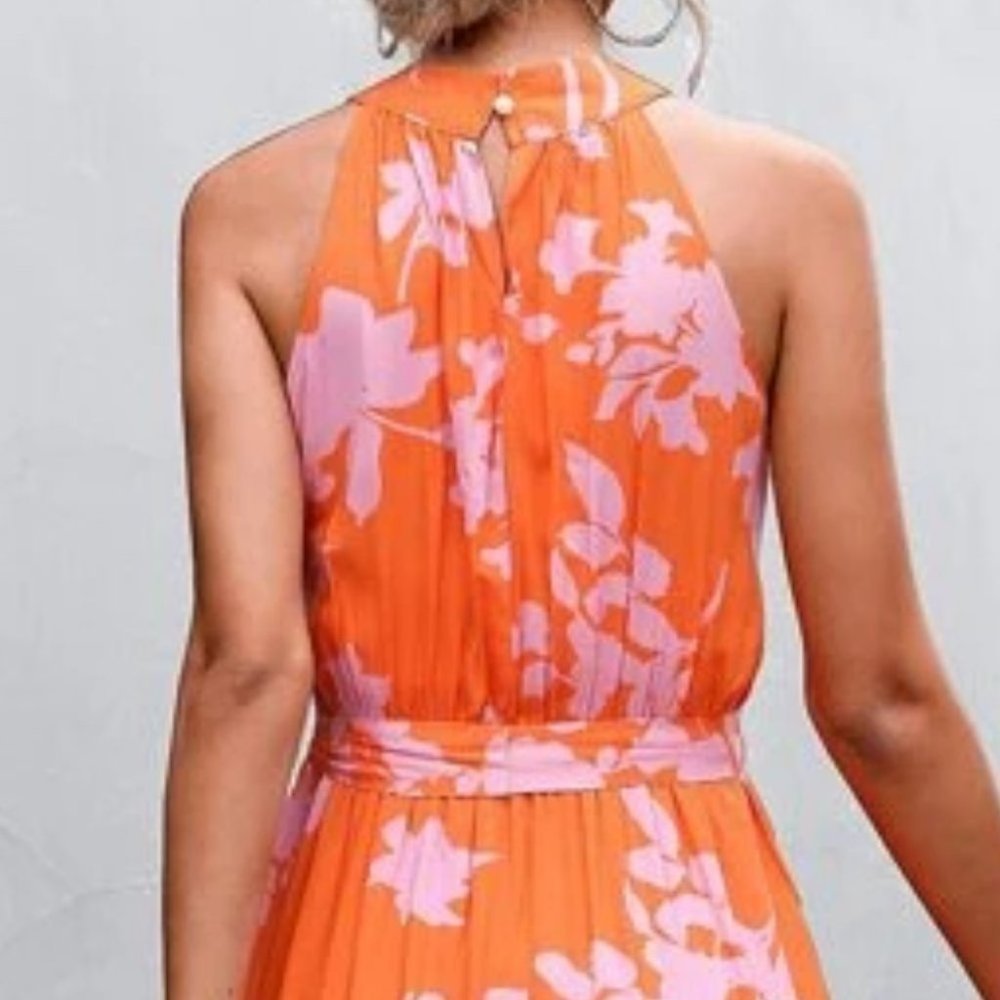 boho floral print belted halter maxi dress - Picture 11 of 13